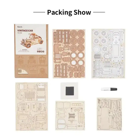 Rompecabezas 3D de Coche Vintage - 2025