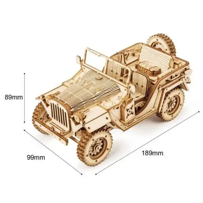 Rompecabezas 3D de Madera Jeep Willys Militar - 2024