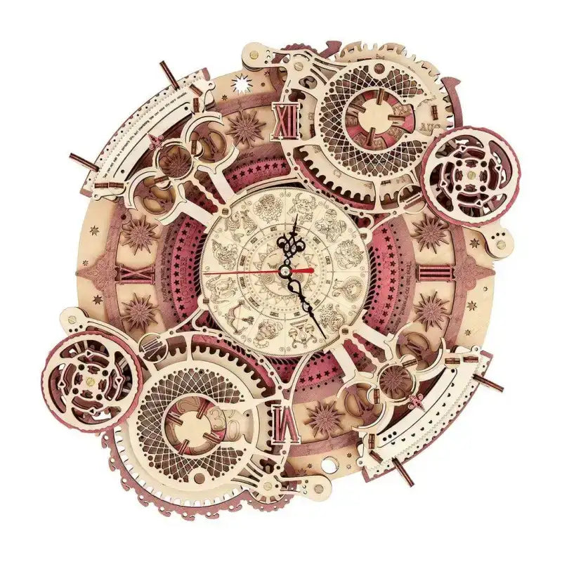 Rompecabezas 3D de Madera Reloj Mecánico del Zodiaco - 2024
