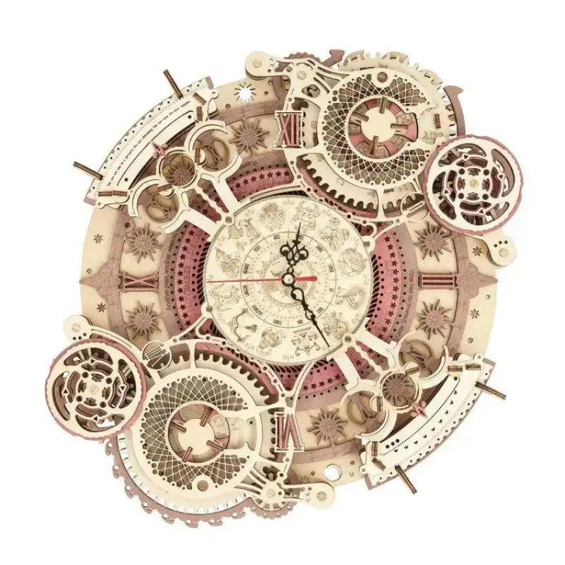 Rompecabezas 3D de Madera Reloj Mecánico del Zodiaco - 2024