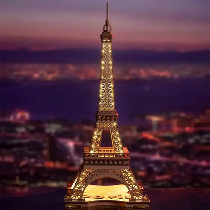 Rompecabezas 3D de Madera Torre Eiffel Luminosa - 2024